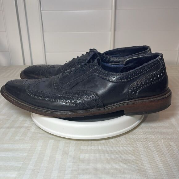Allen Edmonds Neumok Black Leather Wingtip Oxford Shoes Black Laces Men’s 9.5 D main image 9